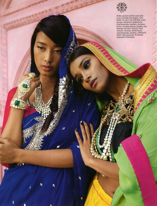 Harper's Bazaar Bride Cover Story shoot with Birdhichand Ghanshyamdas Jewellers March 2014