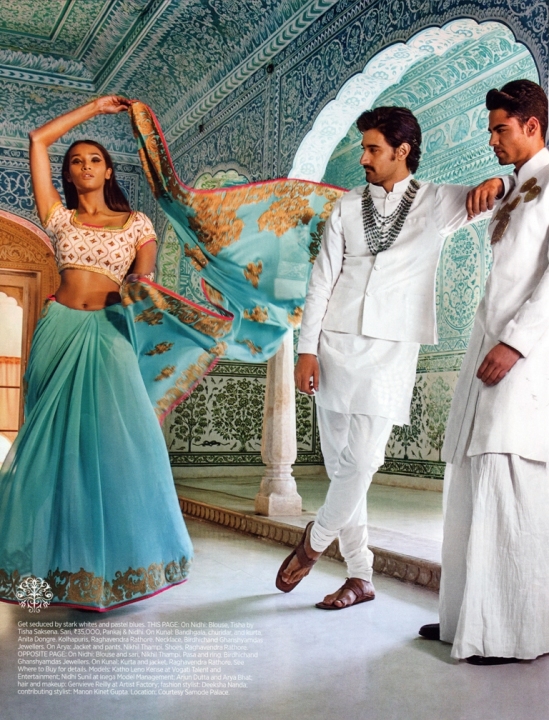 Harper's Bazaar Bride Cover Story shoot with Birdhichand Ghanshyamdas Jewellers March 2014